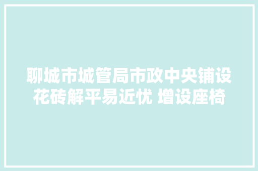 聊城市城管局市政中央铺设花砖解平易近忧 增设座椅暖人心