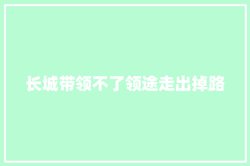 长城带领不了领途走出掉路