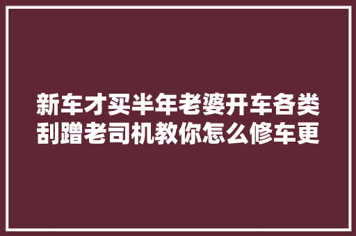 新车才买半年老婆开车各类刮蹭老司机教你怎么修车更省钱