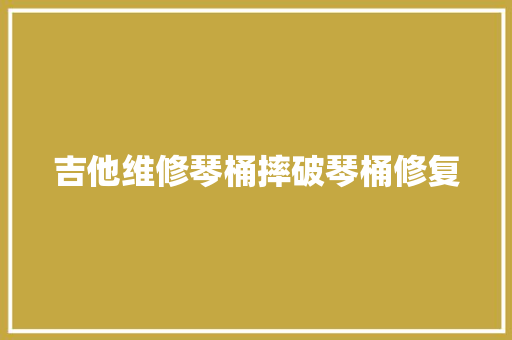吉他维修琴桶摔破琴桶修复