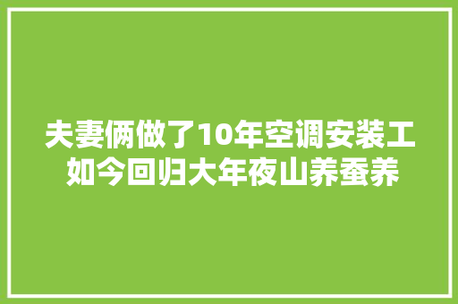 夫妻俩做了10年空调安装工 如今回归大年夜山养蚕养鸡