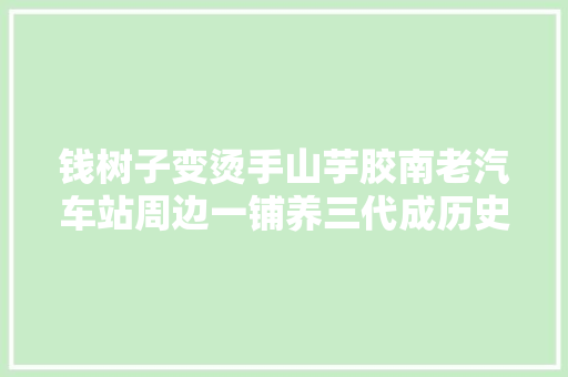钱树子变烫手山芋胶南老汽车站周边一铺养三代成历史