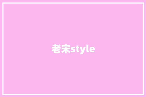 老宋style