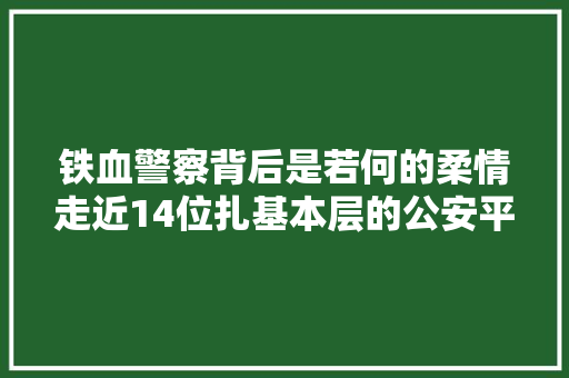铁血警察背后是若何的柔情走近14位扎基本层的公安平易近警和12个公安机关的优秀窗口单位理解他们的动听故事