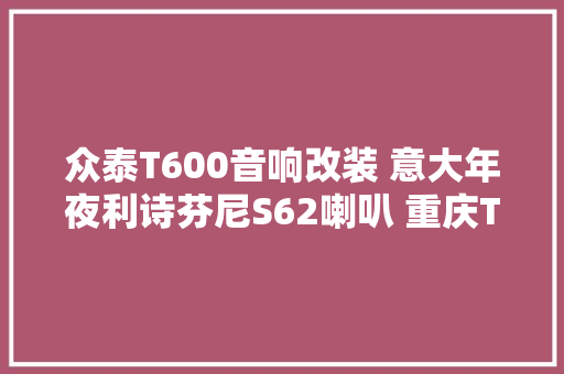 众泰T600音响改装 意大年夜利诗芬尼S62喇叭 重庆TPS