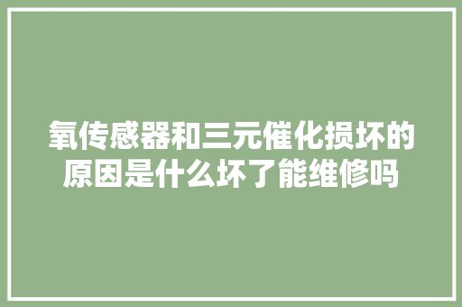 氧传感器和三元催化损坏的原因是什么坏了能维修吗