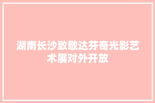 湖南长沙致敬达芬奇光影艺术展对外开放