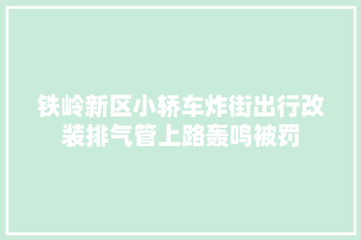 铁岭新区小轿车炸街出行改装排气管上路轰鸣被罚