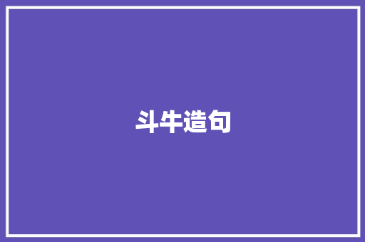斗牛造句