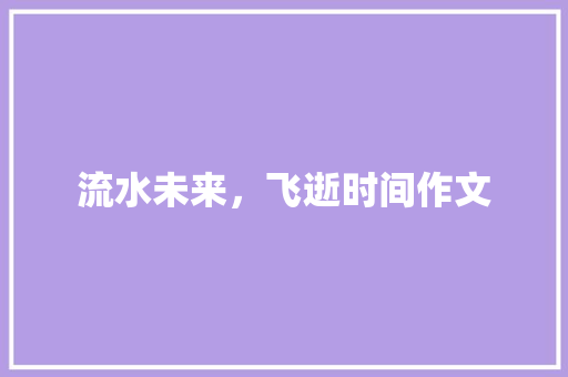 流水未来，飞逝时间作文