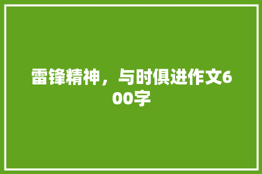 雷锋精神，与时俱进作文600字