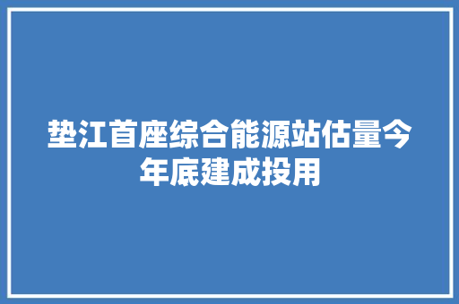 垫江首座综合能源站估量今年底建成投用