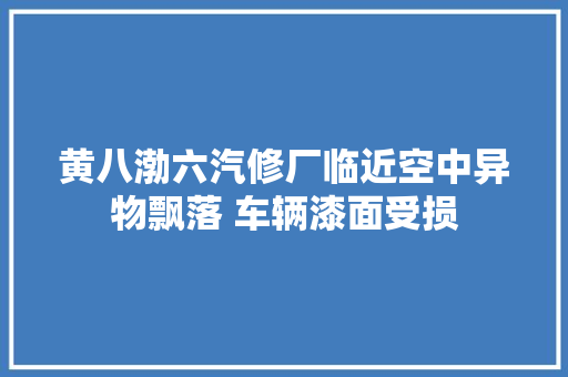 黄八渤六汽修厂临近空中异物飘落 车辆漆面受损