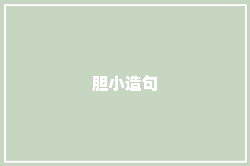 胆小造句