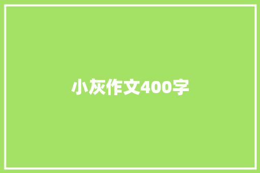 小灰作文400字