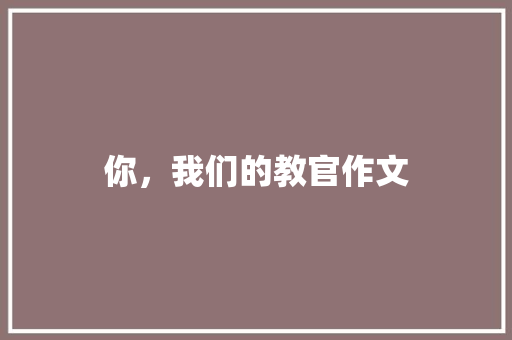 你，我们的教官作文