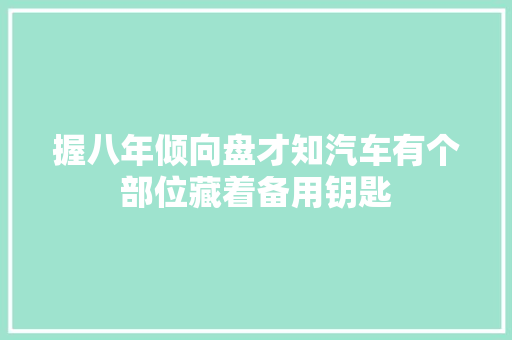 握八年倾向盘才知汽车有个部位藏着备用钥匙