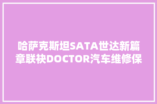 哈萨克斯坦SATA世达新篇章联袂DOCTOR汽车维修保养设备辉煌时代