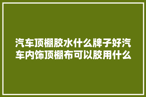 汽车顶棚胶水什么牌子好汽车内饰顶棚布可以胶用什么粘