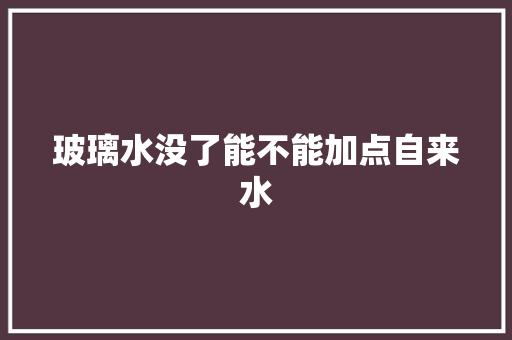玻璃水没了能不能加点自来水