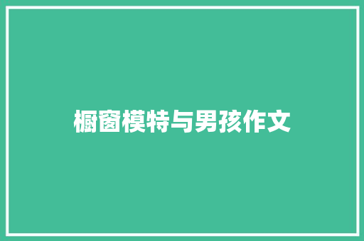 橱窗模特与男孩作文
