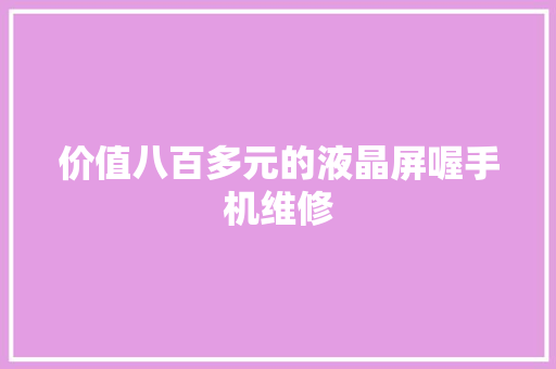 价值八百多元的液晶屏喔手机维修