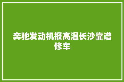 奔驰发动机报高温长沙靠谱修车