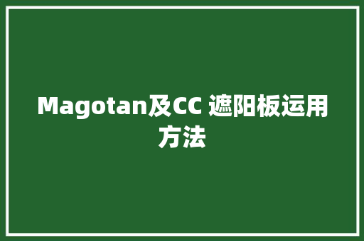 Magotan及CC 遮阳板运用方法