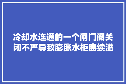 冷却水连通的一个闸门阀关闭不严导致膨胀水柜赓续溢水的故障案例