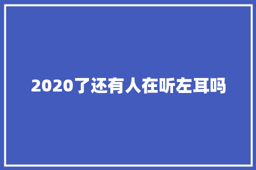 2020了还有人在听左耳吗