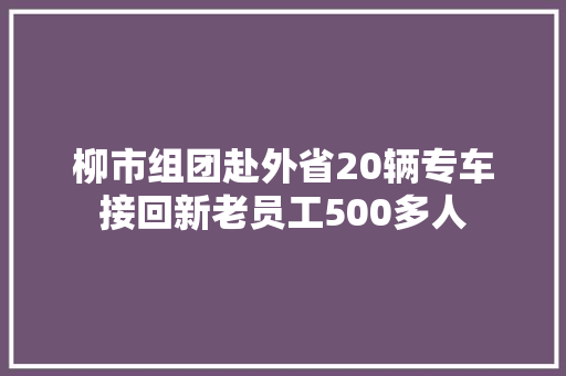柳市组团赴外省20辆专车接回新老员工500多人