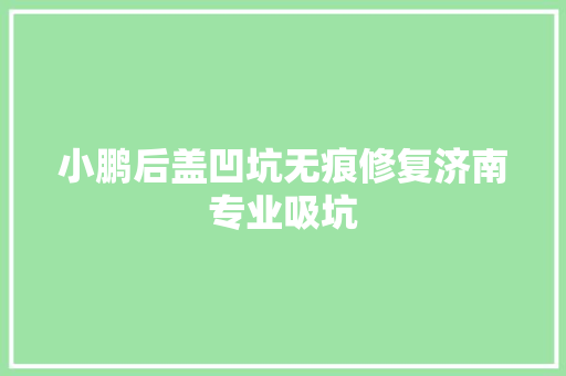 小鹏后盖凹坑无痕修复济南专业吸坑