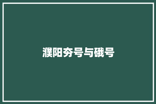 濮阳夯号与硪号