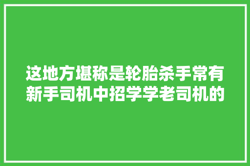 这地方堪称是轮胎杀手常有新手司机中招学学老司机的做法