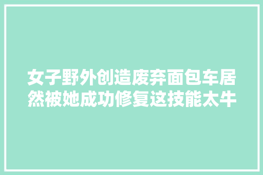 女子野外创造废弃面包车居然被她成功修复这技能太牛了 汽车知识