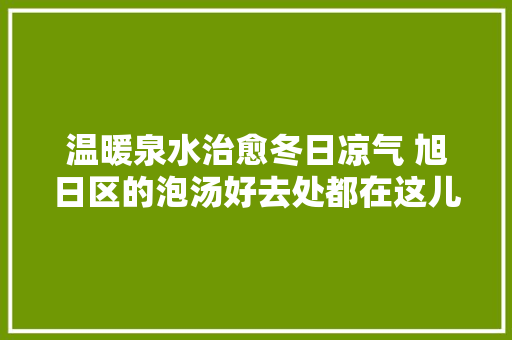 温暖泉水治愈冬日凉气 旭日区的泡汤好去处都在这儿啦
