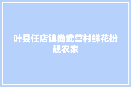 叶县任店镇尚武营村鲜花扮靓农家