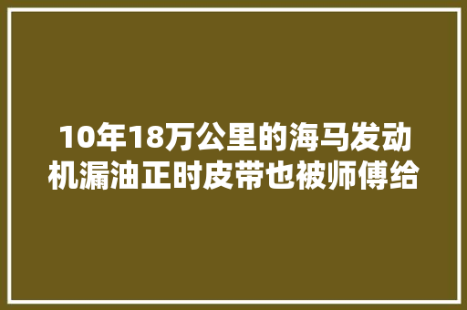 10年18万公里的海马发动机漏油正时皮带也被师傅给拆了下来