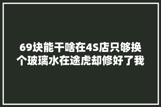 69块能干啥在4S店只够换个玻璃水在途虎却修好了我的大年夜问题