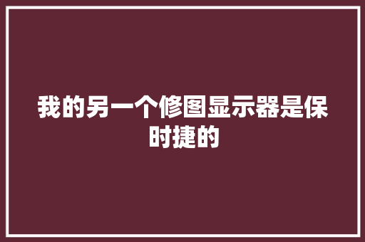 我的另一个修图显示器是保时捷的