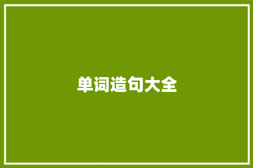单词造句大全