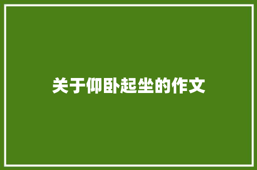 关于仰卧起坐的作文