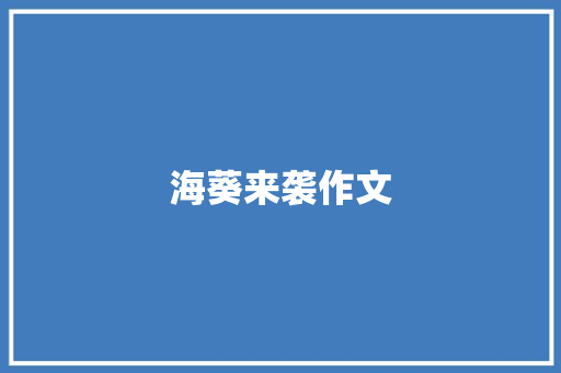 海葵来袭作文