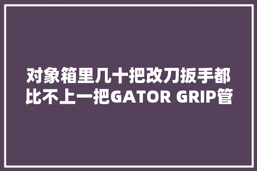 对象箱里几十把改刀扳手都比不上一把GATOR GRIP管用