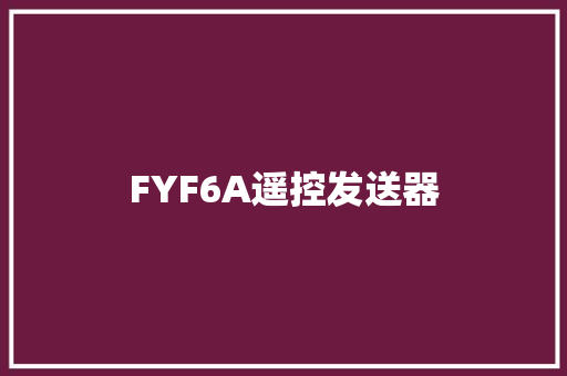FYF6A遥控发送器
