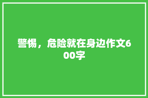 警惕，危险就在身边作文600字