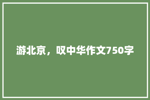 游北京，叹中华作文750字