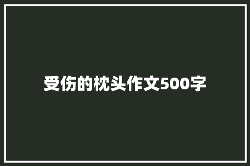 受伤的枕头作文500字