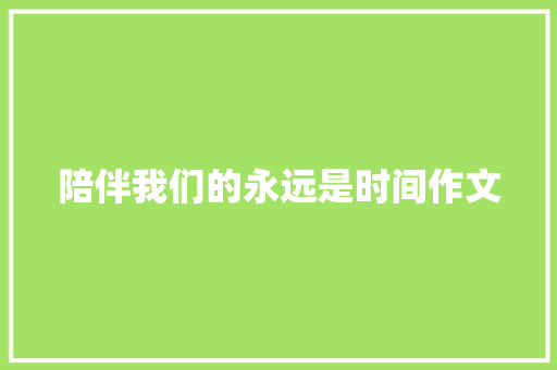 陪伴我们的永远是时间作文