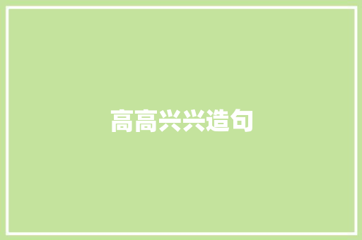 高高兴兴造句